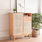 Комод с плетеными дверками и открытой нишей  с ящиком Dora Sideboard варинант исполнения - 2 | Loft Concept в Барнауле