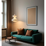 Подвесной вязаный белый светильник «Моника» варинант исполнения - 2 | Loft Concept в Барнауле