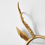 Овальное зеркало с декором оленьи рога Golden Deer Mirror варинант исполнения - 3 | Loft Concept в Барнауле