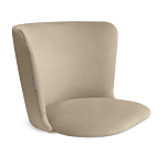 Барный стул со спинкой на 4-х коричневых ножках Бежевый Велюр Ava Charm варинант исполнения - 2 | Loft Concept в Барнауле