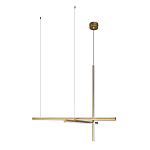 Люстра с 3-мя  пересекающимися цилиндрическими плафонами на тонких тросах Trumpet tube варинант исполнения - 6 | Loft Concept в Барнауле