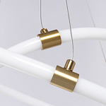 Люстра подвесная с двумя пересекающимися белыми светодиоидными кольцами Luke Lampco Tracer Lamp варинант исполнения - 6 | Loft Concept в Барнауле