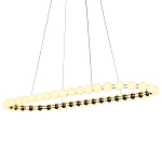 Люстра подвесная светодиодная с круглыми плафонами белого цвета PEARLS Suspension 100  варинант исполнения - 3 | Loft Concept в Барнауле