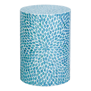 Столик с инкрустацией с перламутровым узором Flower Blue