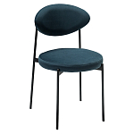 Стул металлический с мягкой спинкой и сиденьем из велюра Alfie Chair варинант исполнения - 3 | Loft Concept в Барнауле