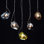 Люстра линейная с 5-ю разноцветными стеклянными плафонами Kaleido варинант исполнения - 5 | Loft Concept в Барнауле