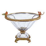 Чаша из прозрачного стекла с бронзовым рельефным ободком Eden Garden варинант исполнения - 1 | Loft Concept в Барнауле