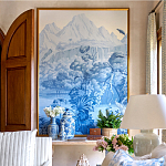 Обои ручная роспись Le Brésil Mer Bleue варинант исполнения - 3 | Loft Concept в Барнауле