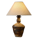Настольная лампа с керамическим фактурным основанием и тканевым абажуром Eastern Tale варинант исполнения - 6 | Loft Concept в Барнауле