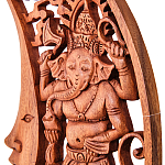 Панно из дерева Ганеша и месяц Panel With Animals варинант исполнения - 2 | Loft Concept в Барнауле