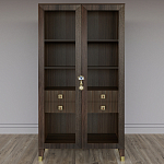 Дизайнерский шкаф витрина Elsa Dreams Walnut с 4-мя ящиками варинант исполнения - 1 | Loft Concept в Барнауле