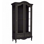 Витрина черная двухдверная из массива бука в стиле прованс Black Provence варинант исполнения - 1 | Loft Concept в Барнауле