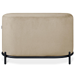 Банкетка овальная бежевый велюр на 4-х металлических ножках черного цвета SANJAY варинант исполнения - 2 | Loft Concept в Барнауле