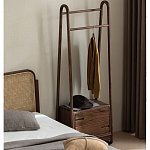 Вешалка деревянная с 2- мя ящиками Moon Walnut Furniture варинант исполнения - 11 | Loft Concept в Барнауле