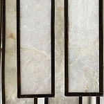 Потолочный светильник с подвесами из перламутра Unique Shine Effect варинант исполнения - 1 | Loft Concept в Барнауле