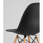 Пластиковый стул на ножках из массива бука Eames Black варинант исполнения - 3 | Loft Concept в Барнауле