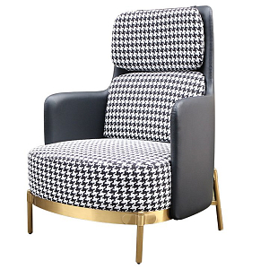 Кресло Pied de poule Gray high Armchair