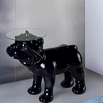 Дизайнерский журнальный стол с основанием в виде собаки Tufetic варинант исполнения - 1 | Loft Concept в Барнауле