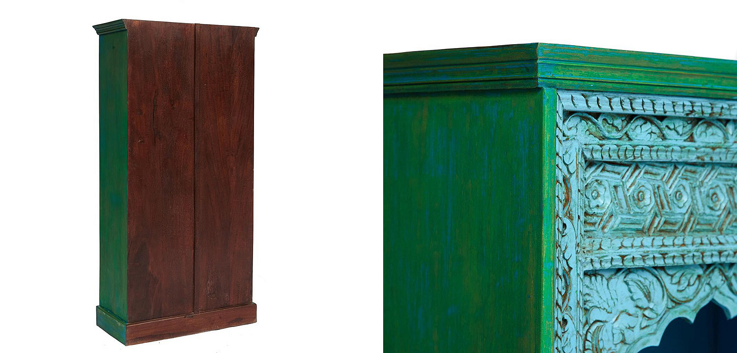 Стеллаж Indian Antique Mango Tree blue/green - Loft-Concept в Барнауле