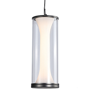 Подвесной светильник со стеклянным плафоном Trina Flask Black Hanging Lamp