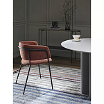 Стул полукруглый мягкий с буклированной обивкой Chair with Boucle Upholstery варинант исполнения - 4 | Loft Concept в Барнауле