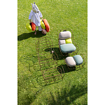 Дизайнерское разноцветное кресло на металлическом каркасе с подставкой для ног Poltronova Plasma Armchair варинант исполнения - 7 | Loft Concept в Барнауле