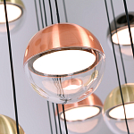 Люстра каскадная с черным круглым основанием 27 подвесов Celestial Waltz варинант исполнения - 3 | Loft Concept в Барнауле