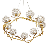 Люстра круглая с декором в виде цветков одуванчика Hanging Dandelion варинант исполнения - 3 | Loft Concept в Барнауле