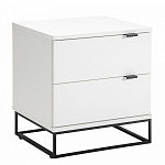 Тумба прикроватная белая с ящиками Strict Lines варинант исполнения - 1 | Loft Concept в Барнауле