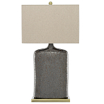 Настольная лампа керамическая с тканевым прямоугольным абажуром Flask варинант исполнения - 4 | Loft Concept в Барнауле