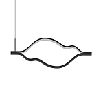 Подвесной светильник волнообразный изогнутый черного цвета 4000К Spiral Lighting варинант исполнения - 1 | Loft Concept в Барнауле