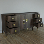 Большой Комод-буфет Elsa Dreams Walnut с ящиками варинант исполнения - 6 | Loft Concept в Барнауле