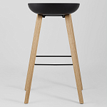 Барный стул на ножках из натурального дерева Boras Black варинант исполнения - 4 | Loft Concept в Барнауле