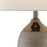 Настольная лампа керамическая с тканевым цилиндрическим абажуром Bullet варинант исполнения - 1 | Loft Concept в Барнауле