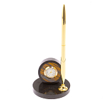 Часы настольные с ручкой из натурального камня Stone Clock варинант исполнения - 10 | Loft Concept в Барнауле