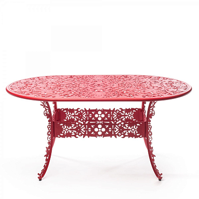 Обеденный стол Industry Collection ALUMINIUM OVAL TABLE – RED