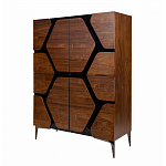 Высокий комод с узором из шпона на фасаде Sahara варинант исполнения - 3 | Loft Concept в Барнауле