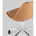 Офисный стул на металлическом основании EGGERY Brown пластик варинант исполнения - 3 | Loft Concept в Барнауле