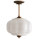 Подвесной светильник с абажуром из молочного стекла Vintage Charm варинант исполнения - 1 | Loft Concept в Барнауле