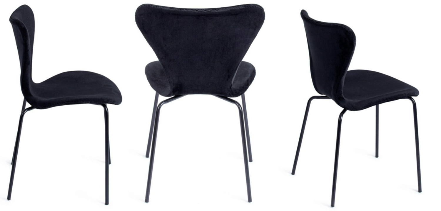 Стул Julissa Black Chair флок Стул Julissa Black Chair флок - Loft-Concept в Барнауле