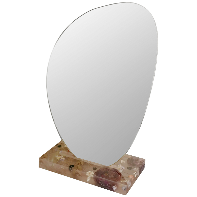 Настольное зеркало с подставкой из эпоксидной смолы с цветами Epoxy Resin Flowers Mirror Розовый Зеркало Настольное зеркало с подставкой из эпоксидной смолы с цветами Epoxy Resin Flowers Mirror Розовый Зеркало в Барнауле | Loft Concept