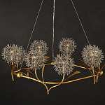 Люстра круглая с декором в виде цветков одуванчика Hanging Dandelion варинант исполнения - 5 | Loft Concept в Барнауле