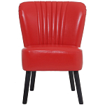 Кресло с обивкой из эко-кожи Harper Armchair Red варинант исполнения - 2 | Loft Concept в Барнауле