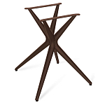 Стол обеденный с коричневой прямоугольной столешницей из керамики на четырех пластиковых ножках Brown Ceramics варинант исполнения - 4 | Loft Concept в Барнауле