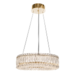 Люстра подвесная круглая из прозрачного хрусталя с золотым корпусом Selfsufficient варинант исполнения - 4 | Loft Concept в Барнауле