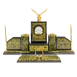 Настольный письменный набор из змеевика  и бронзы с декором в виде орла в подарочной упаковке Successful Leader варинант исполнения - 1 | Loft Concept в Барнауле