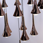 Люстра светодиодная с акриловыми конусообразными плафономи розовое золото Astra 60   варинант исполнения - 3 | Loft Concept в Барнауле