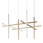 Люстра с 6-ю цилиндрическими плафонами на тонких тросах Trumpet tube варинант исполнения - 1 | Loft Concept в Барнауле