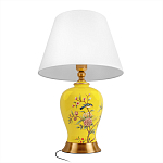 Настольная лампа желтая с изображением птиц Slip Away варинант исполнения - 3 | Loft Concept в Барнауле