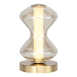 Настольная лампа светодиодная с волнообразным стеклянным плафоном Amphora of Light варинант исполнения - 1 | Loft Concept в Барнауле